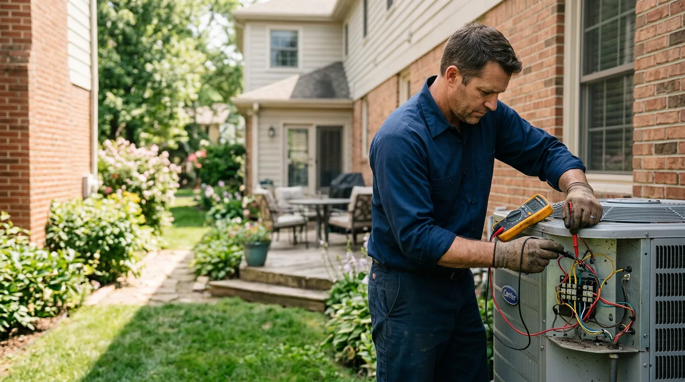 HVAC technician working near North Branford, CT